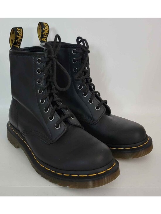 Dr. Martens Shoes - Dr. Doc Martens Black Leather Lace Up Grunge Combat Boots UK 4 US Women's 6
